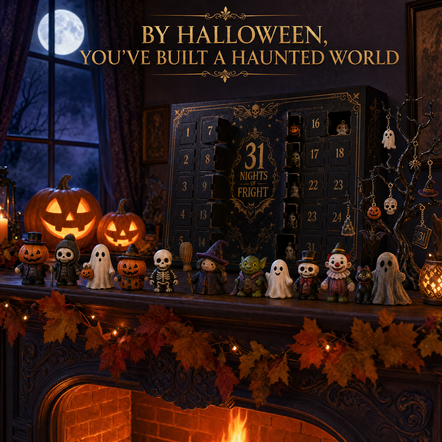 By Halloween you've built a haunted world – mantel display