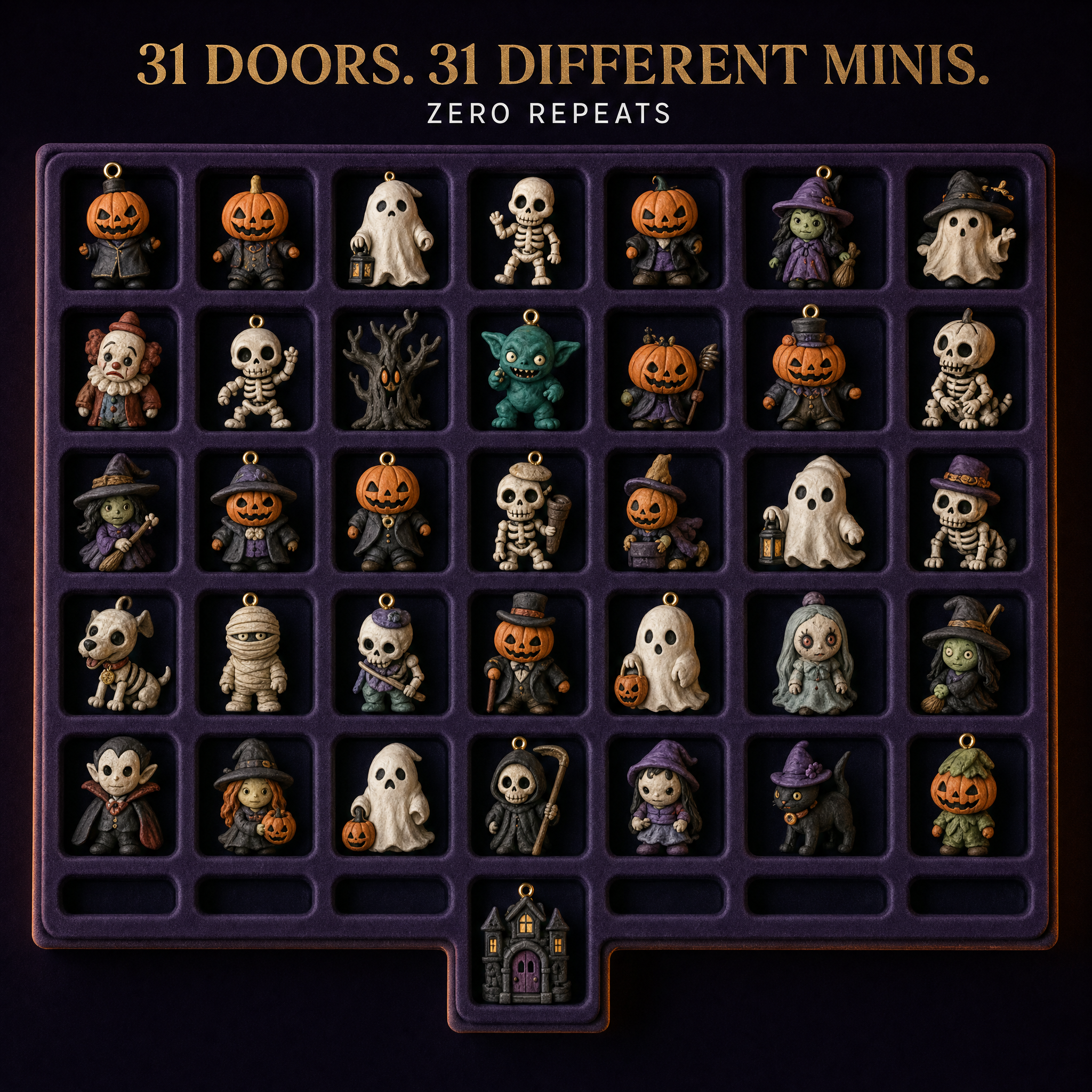 31 doors, 31 different minis – zero repeats