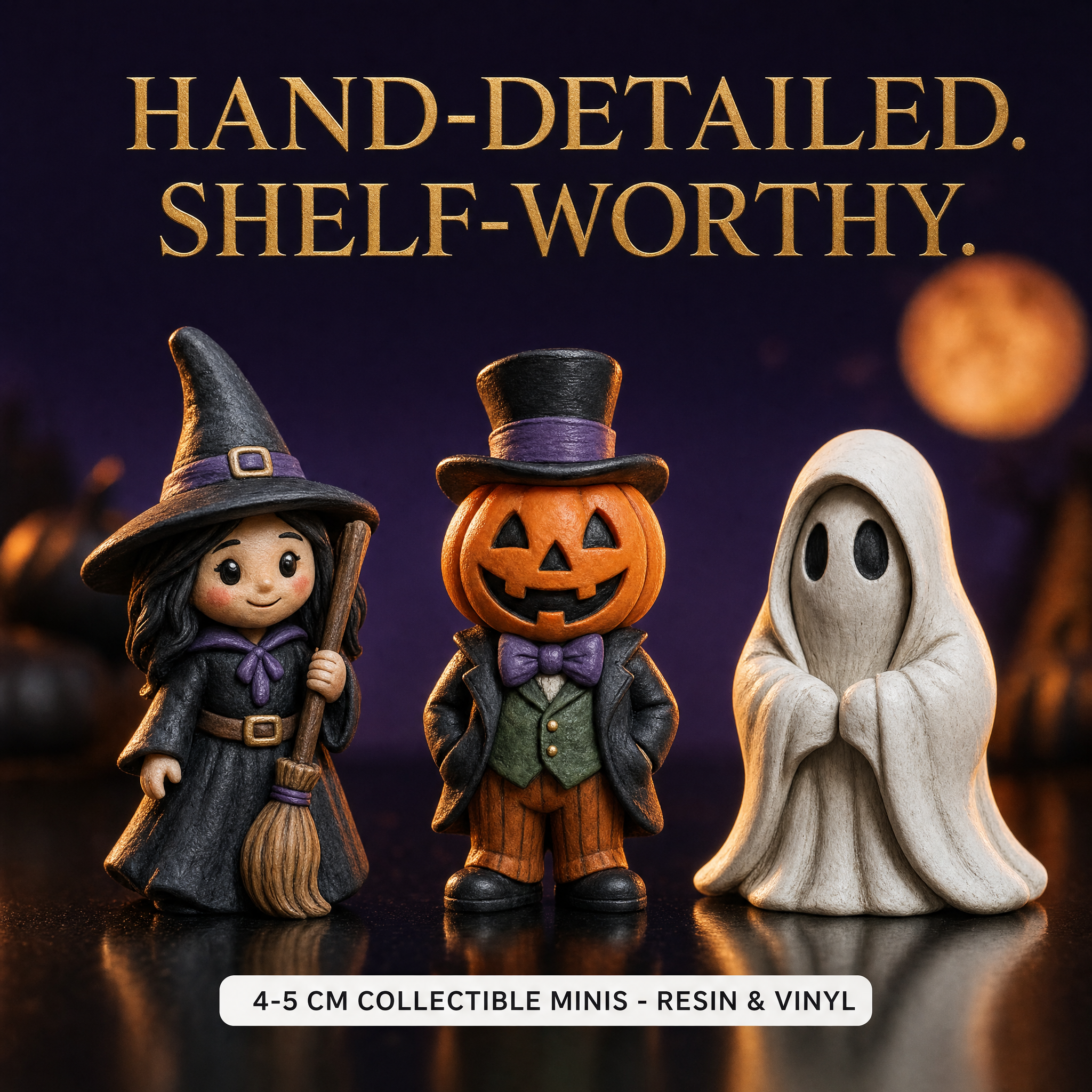 Hand-detailed 4–5 cm collectible resin and vinyl minis